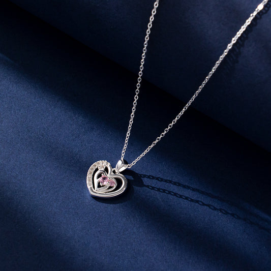 S925 Silver Heart Zircon Necklace | Exquisite Design to Shine Your Charm