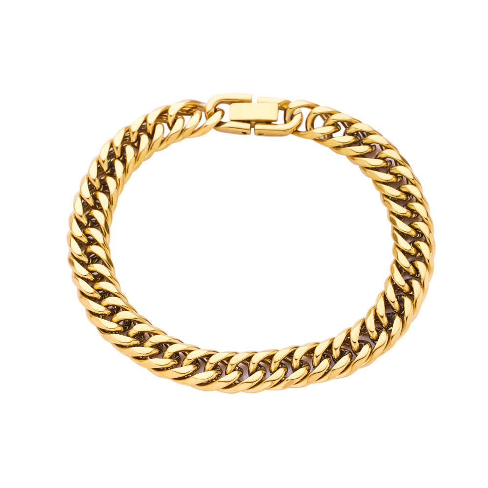 Men's Stainless Steel 18K Gold Plated Fashion Creative Bracelet