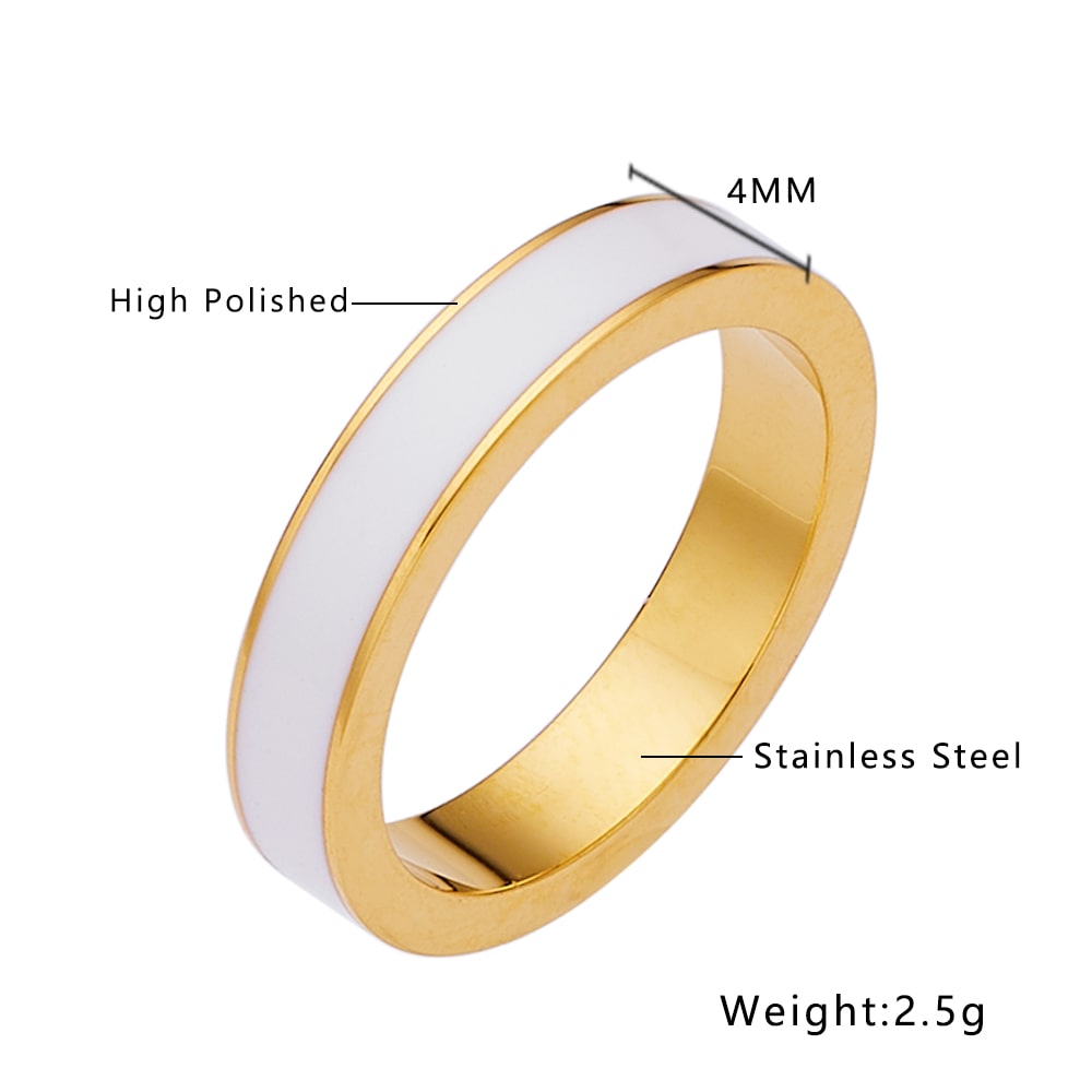 Stainless steel 18k gold plated flange drops rubber ring