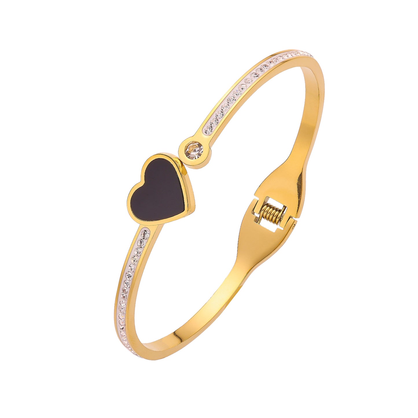 Stainless steel plated 18K gold star Moon with diamond bracelet