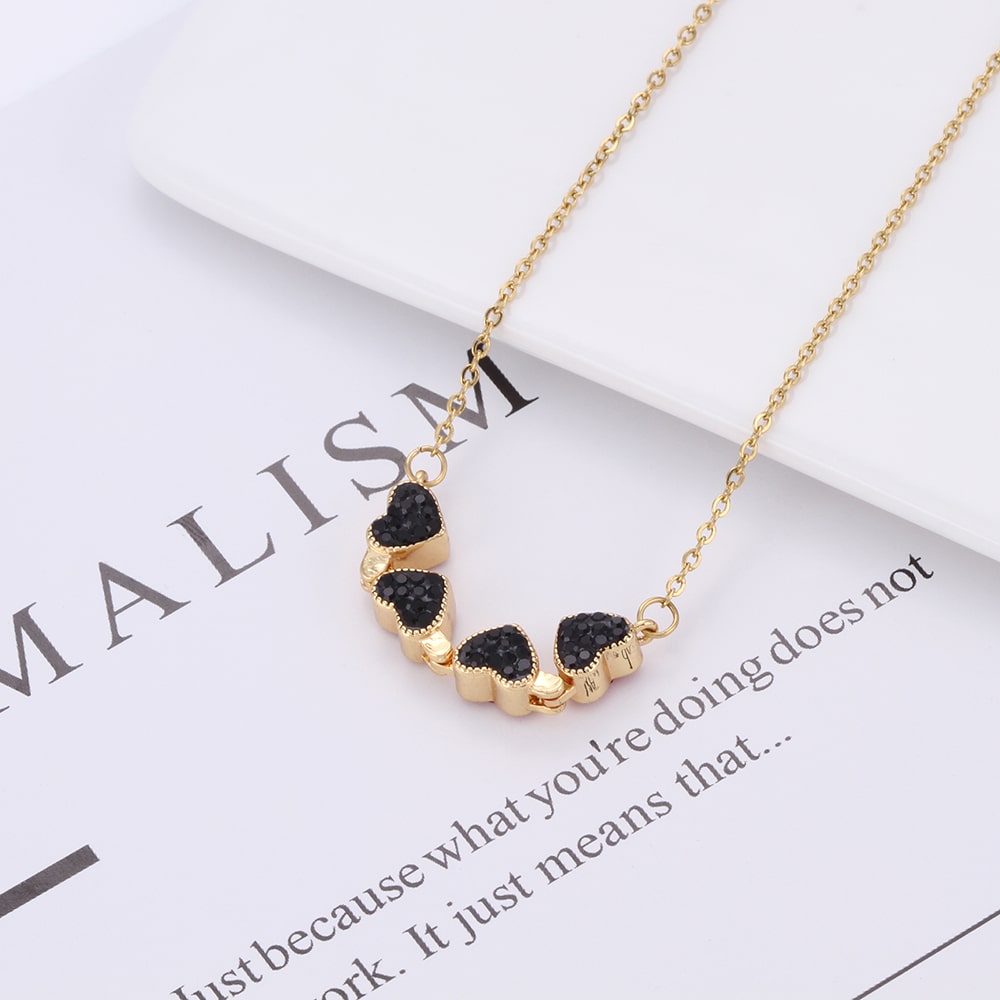 Stainless steel 18k gold plated love necklace