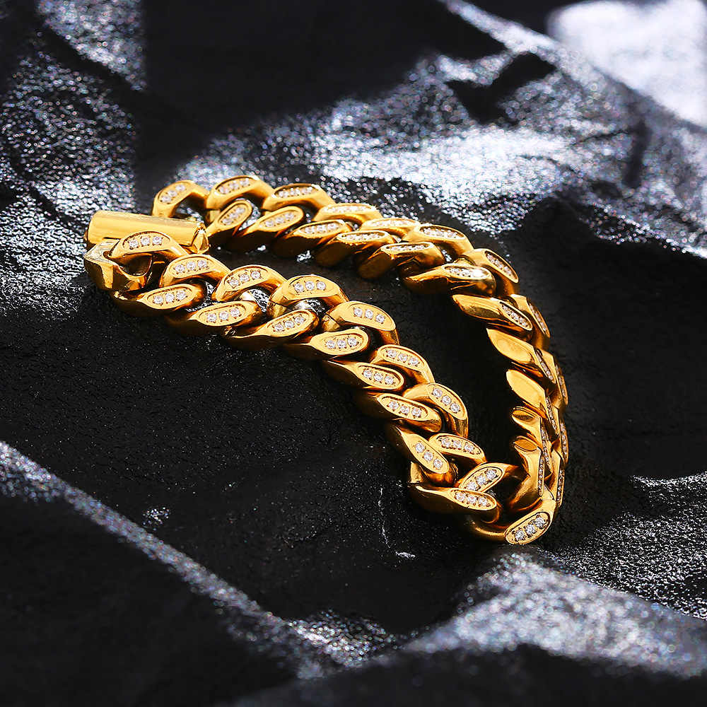 Men's Stainless Steel 18K Gold Plated Creative Fashion Bracelet