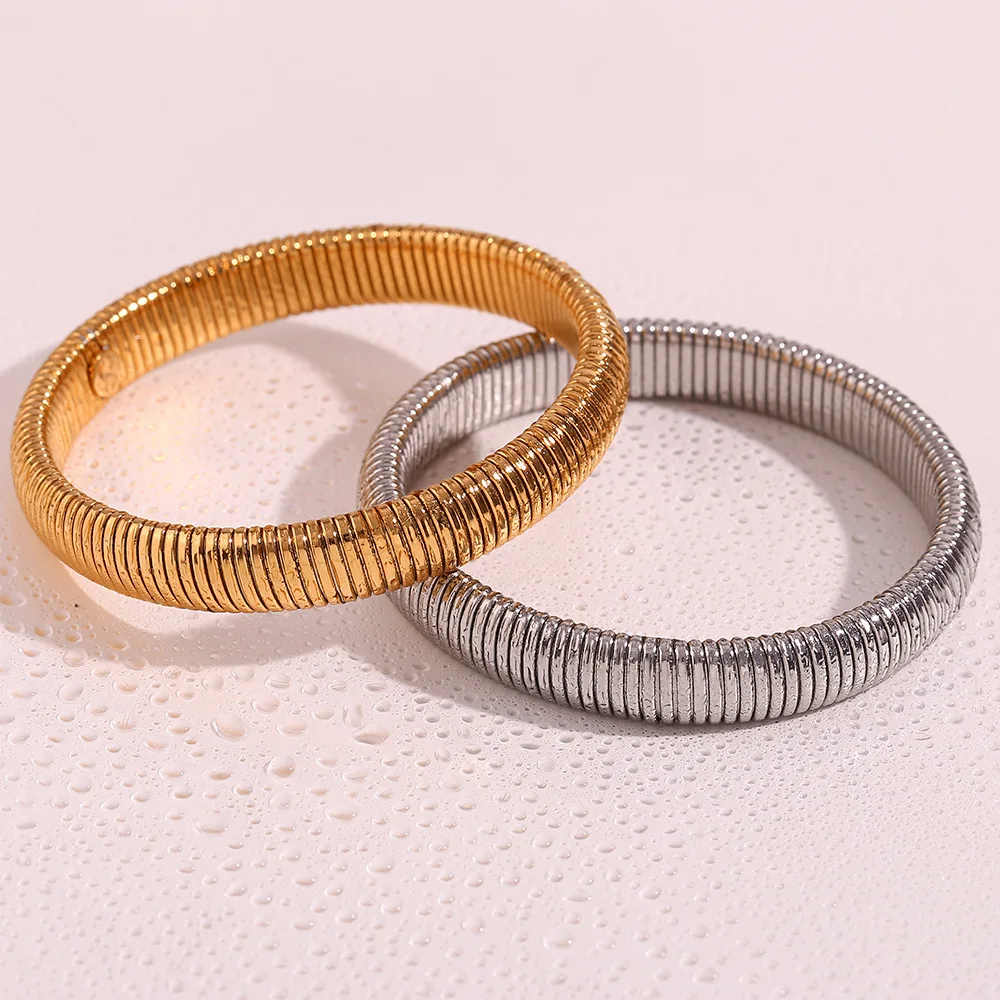 Stainless steel 18K gold plated Bangle