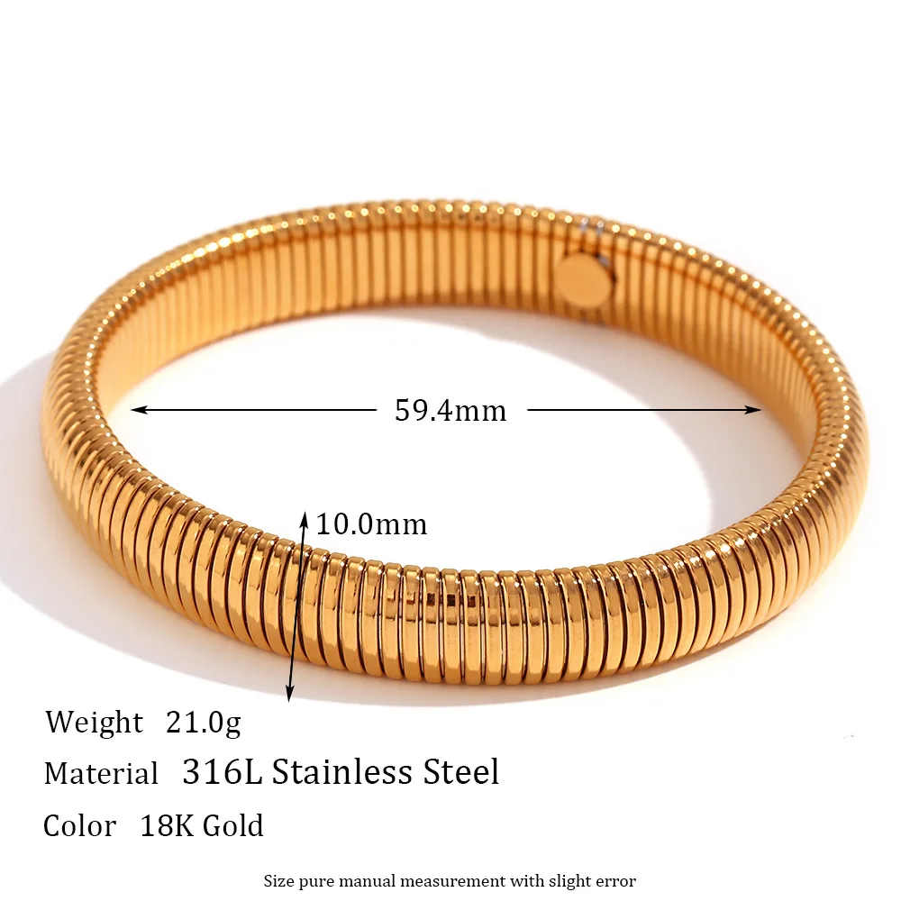 Stainless steel 18K gold plated Bangle