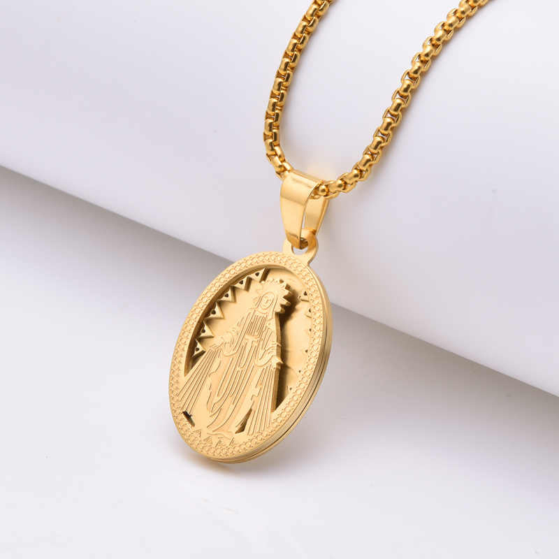 Men's stainless steel 18K gold plated creative design necklace