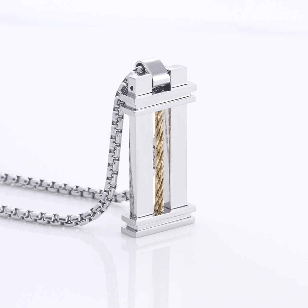 Men's stainless steel 18K gold plated fashion necklace