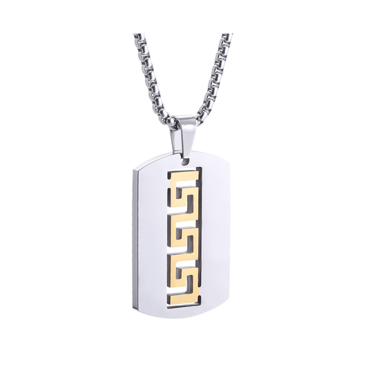 Men's stainless steel 18K gold plated fashion necklace