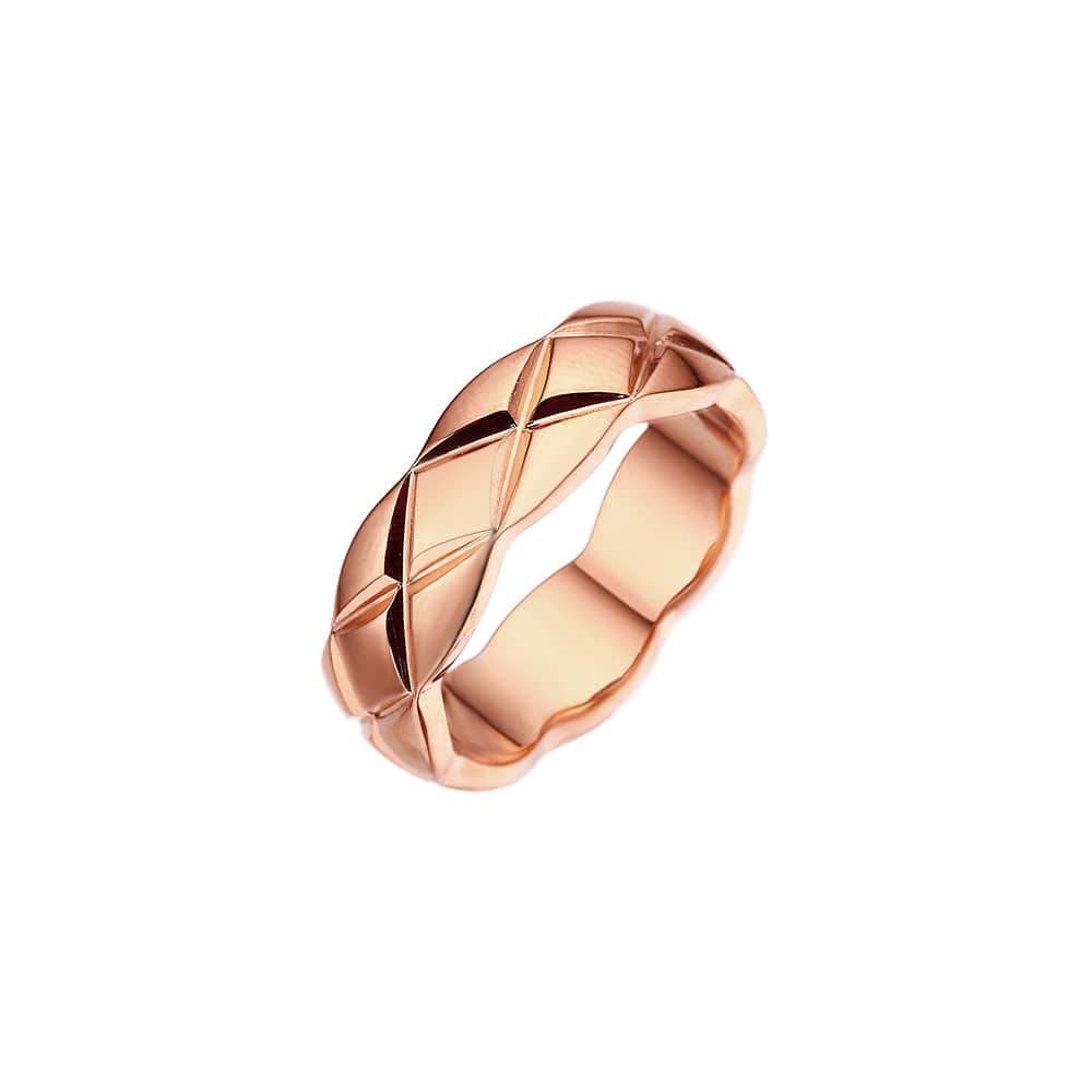 Stainless steel 18k gold plated bread ring