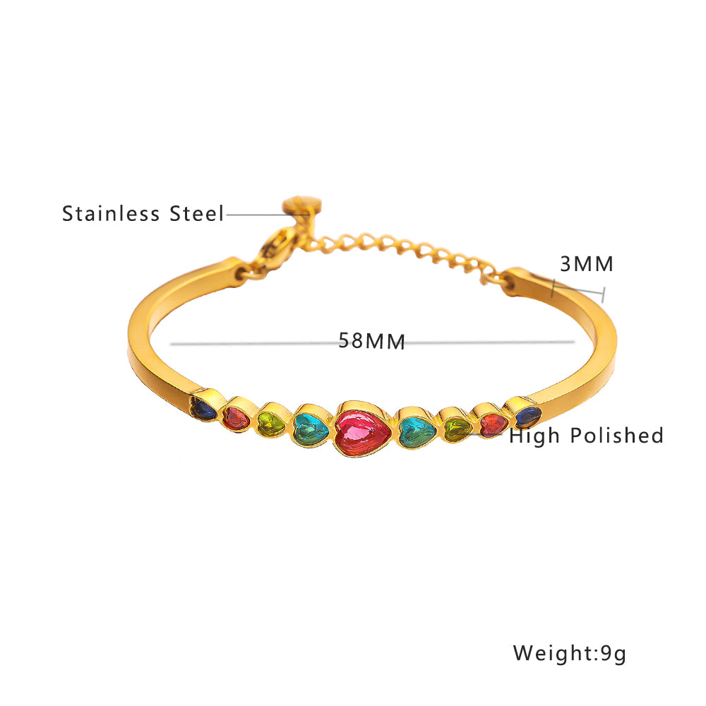 Stainless steel plated 18K gold color love bracelet