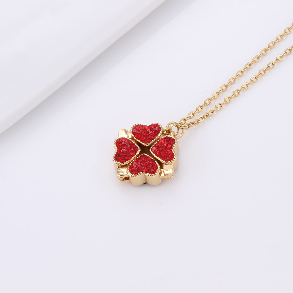 Stainless steel 18k gold plated love necklace