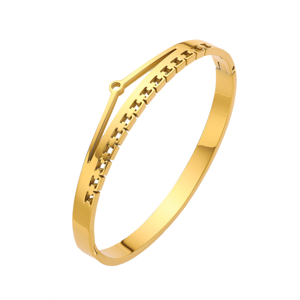 Stainless steel plated 18-karat gold high-grade bracelet