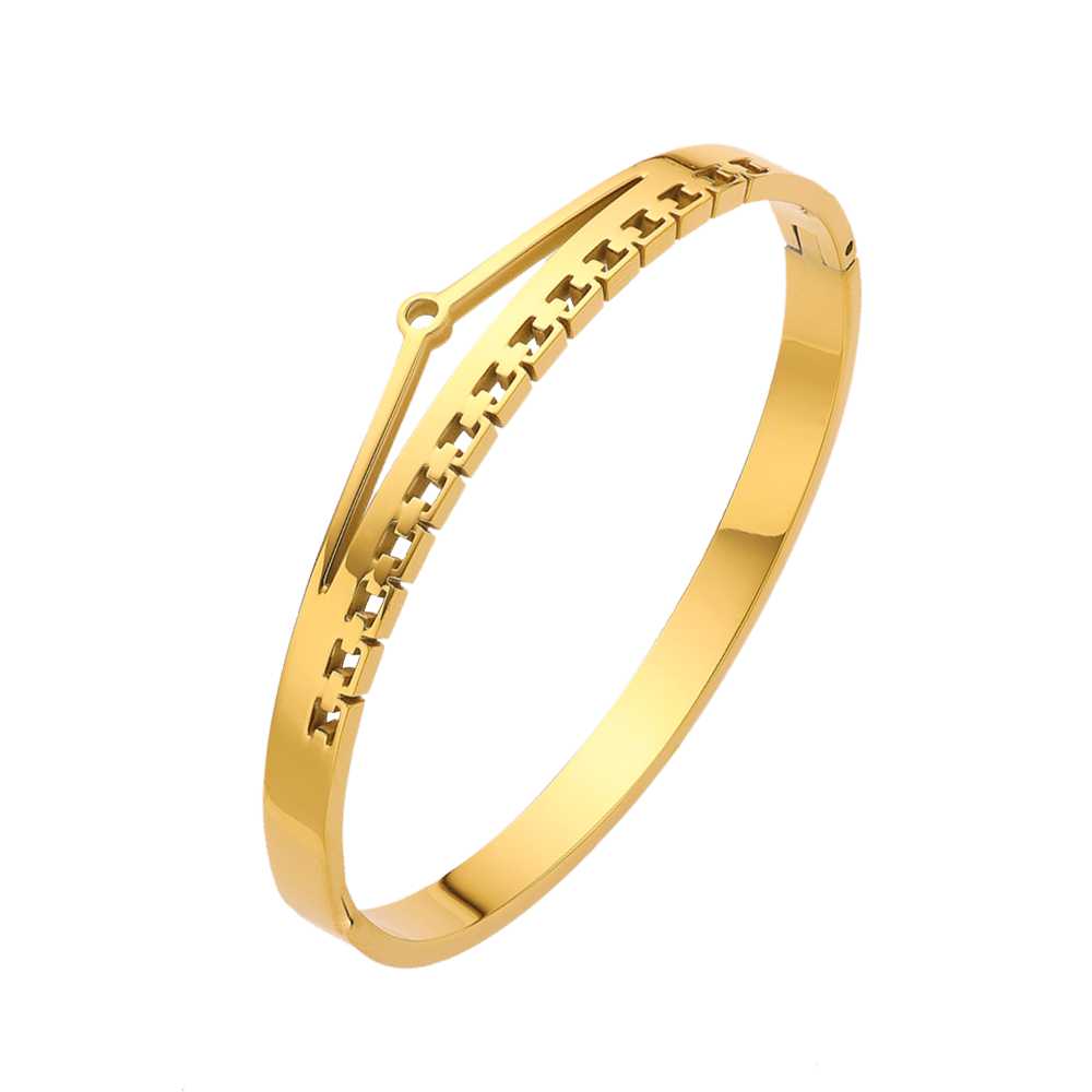 Stainless steel plated 18-karat gold high-grade bracelet